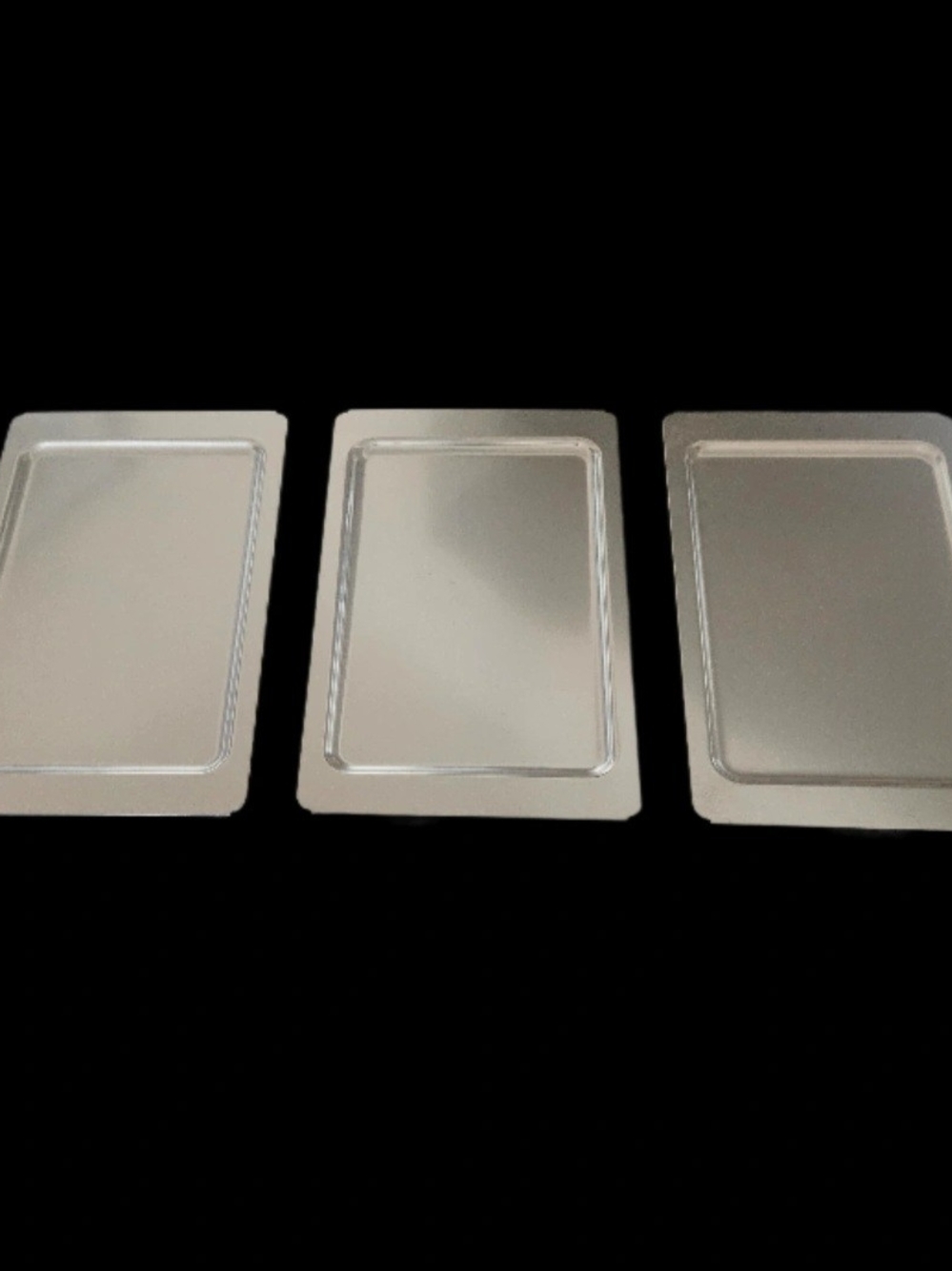 Vintage Kensington Aluminum Nesting Tray Set of 3 Art Deco MCM Stag Mark
